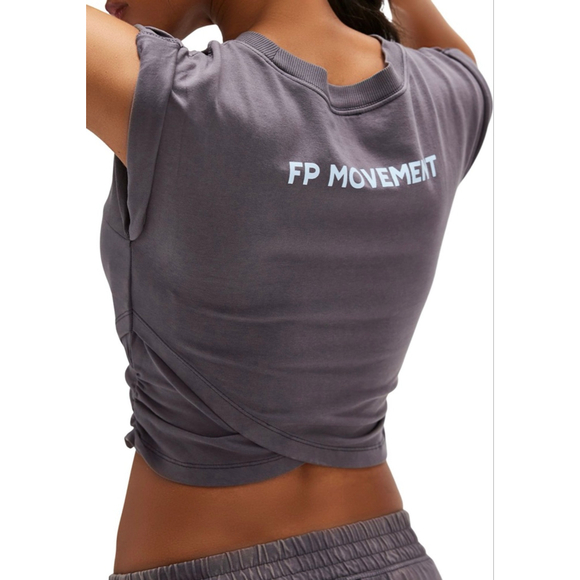 Free People Movement Logo Hot Shot Crossover Set NWT Dark Shadow Size Medium - Picture 5 of 6